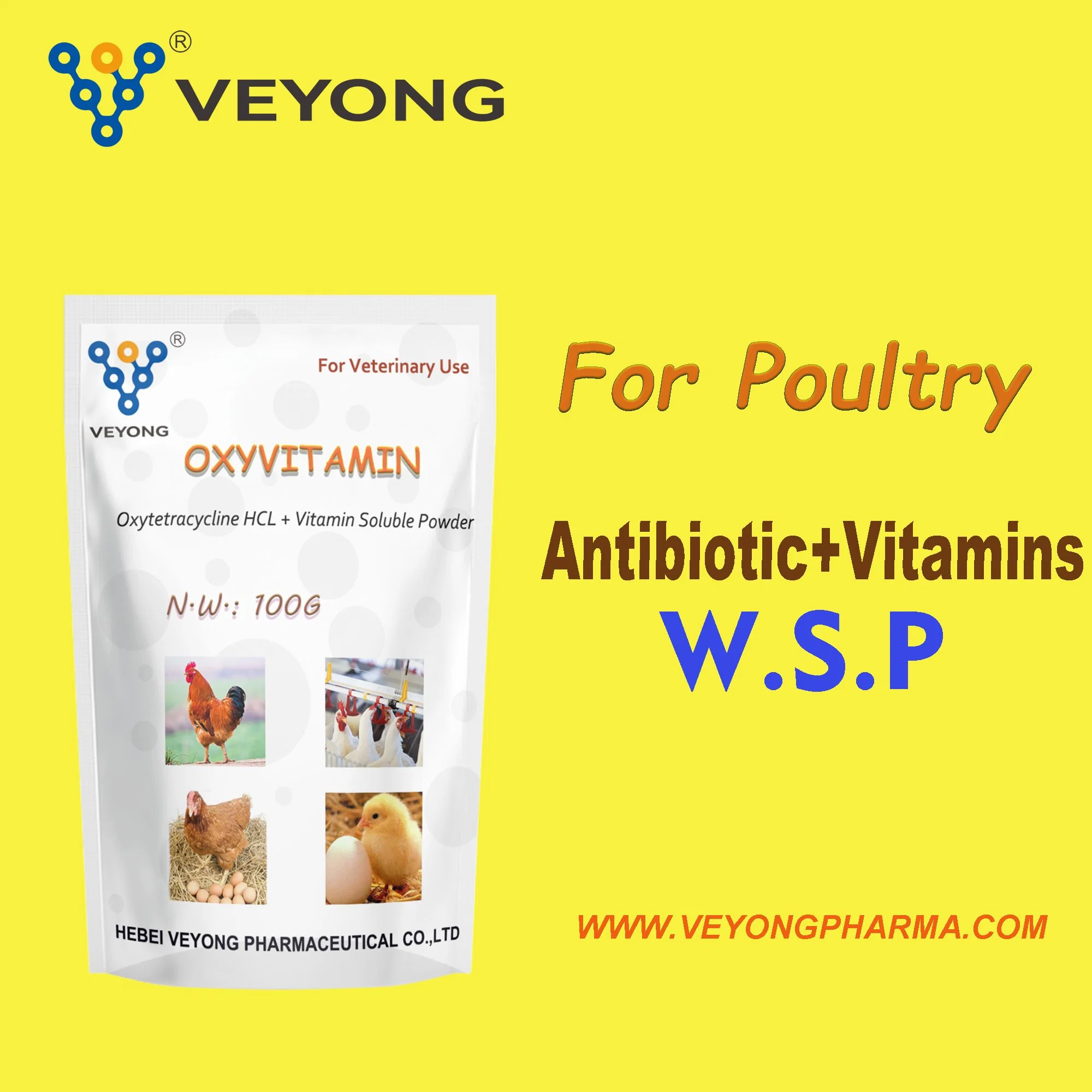 Antibiotique oxytétracycline 5.5G + vitamine Premix pour la Volaille Poulet de BPF des usines de gros