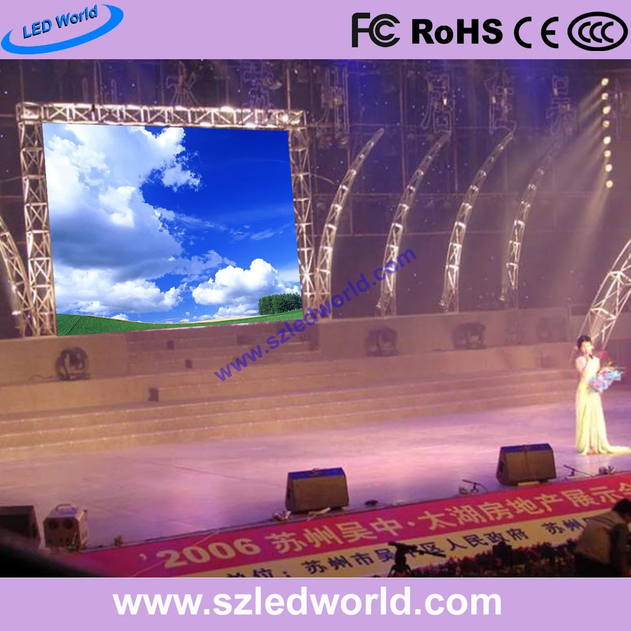 P3 P6 Indoor / Outdoor Full Color Advertising LED Display Screen LED Sign