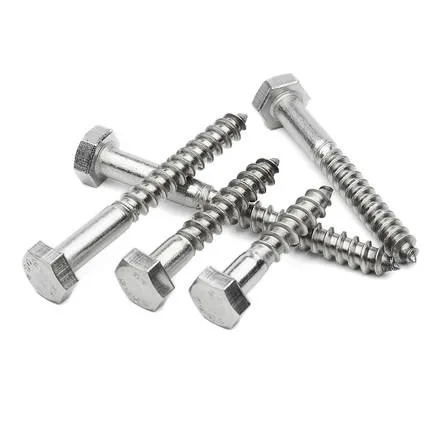 DIN571 Carbon Steel Self-Tapping Screws External Hex M6 M8 M10 M12 Zinc-Plated Lengthened Wood Screws