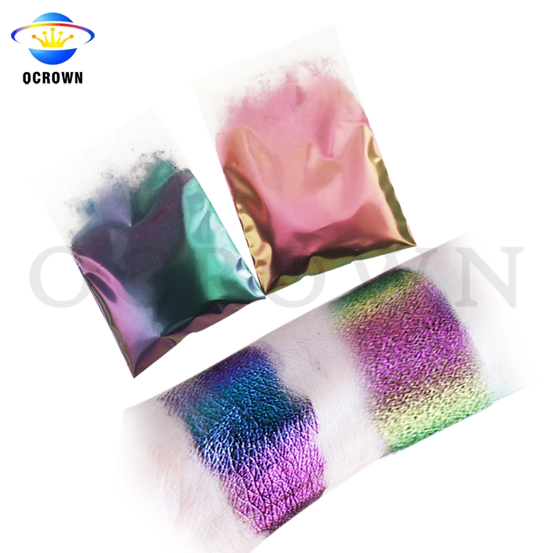 Heißer Verkauf Chameleon Pearlescent Pigment Farbe Ändernde Lidschatten Pulver Schimmer Pigment