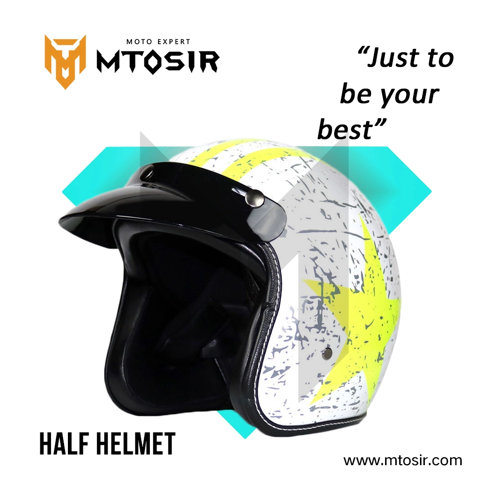 Motorcycle Half Helmet White High Quality Motorcycle Accessory Accesorios PARA Moto Safety Half Face Scooter Motorbile Dirt Bike Helmet Mtosir