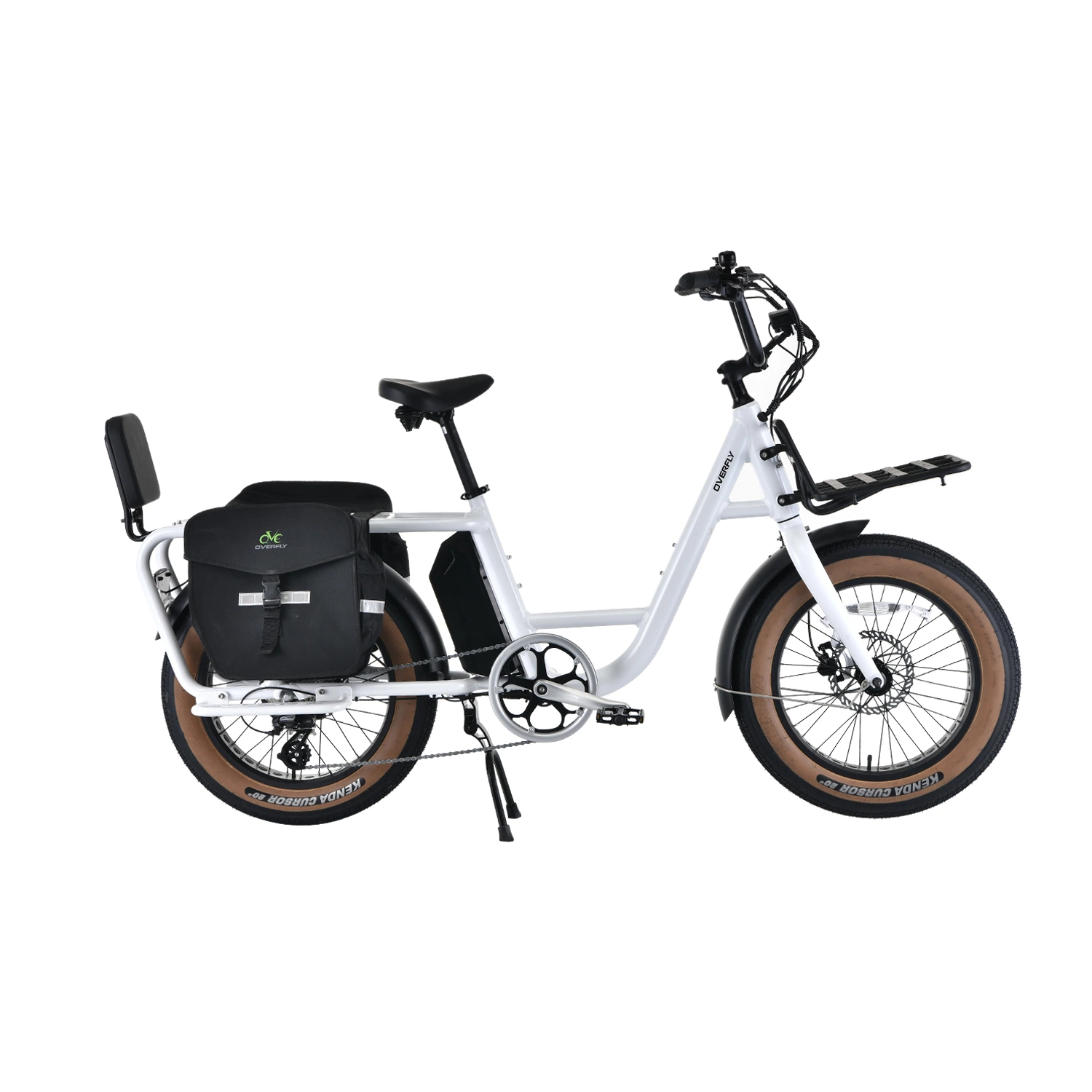 UTI 500W 48V 20" White Mini Electric Cargo Ebike