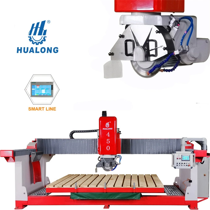 Infrared 4 Axis Marble and Granite Bridge Saw with Air Cooling Spindle for Sale for Quartz Cutting Engraving in Peru