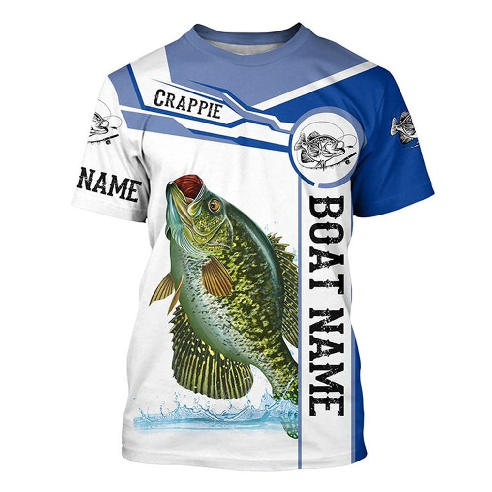 Custom Logo Sublimation Fishing Shirt Quick Dry T Shirts Men Upf 50+ UV Protection Short Sleeve Fishing Wear for Adult