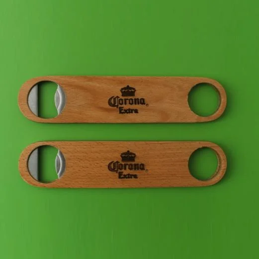 Manufacture Promotional Gift China Wholesale Custom Stainless Steel Wooden Bottle Opener