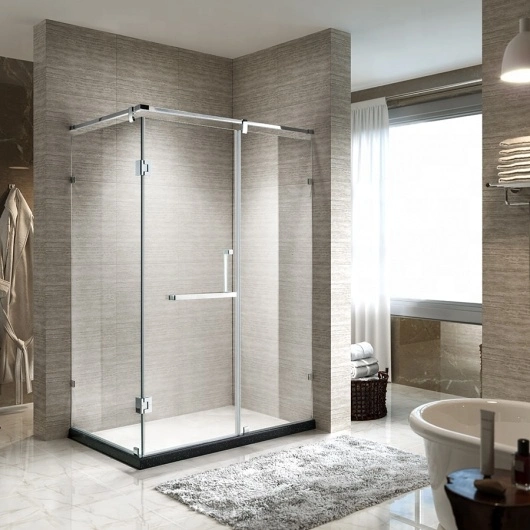 SGCC CE Certificated Alu Stainless Steel Framed Bathroom Accessories Tempered Glass Shower Enclosure Glass