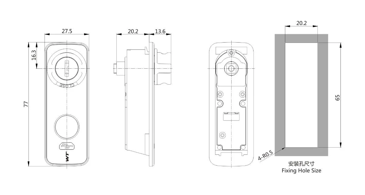 Semiconductor Fingerprint Cabinet Wooden Steel Cabinet Locker Lock Wt-M-1811-00sf