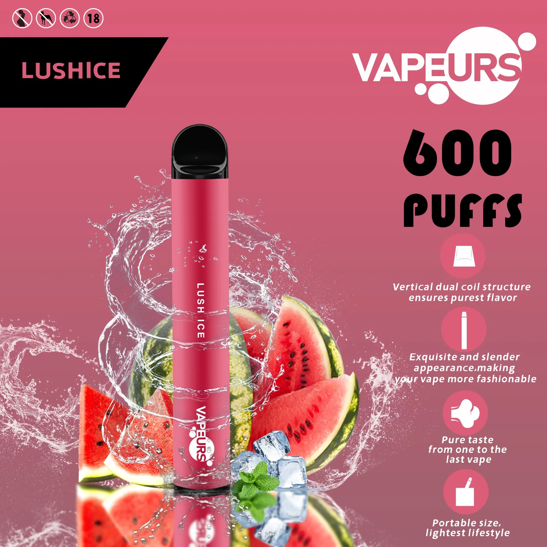 Vapeurs Оптовая дешево Vape Monouso сигареты 600 puffs Disposable/Chargeable обезьяна Специальные