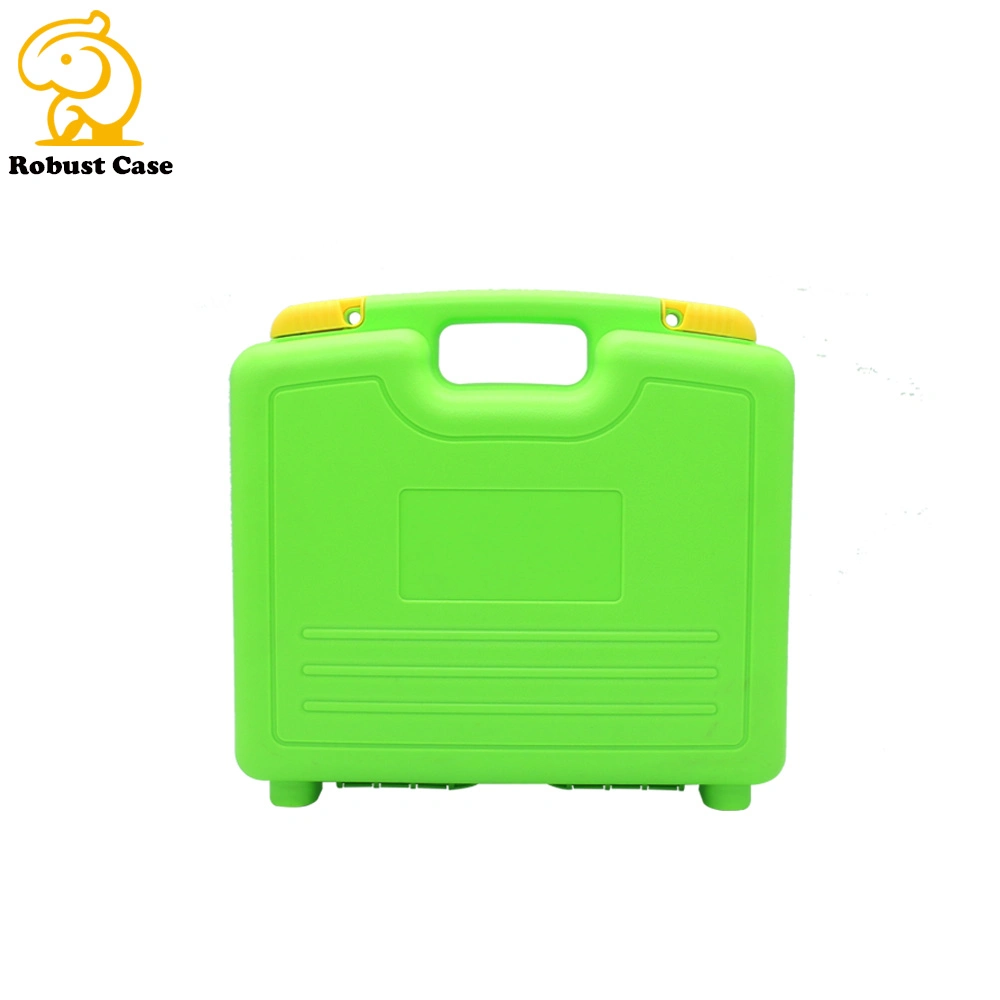 Bright Green Plastic Carrying Tool Box with Smooth Handle