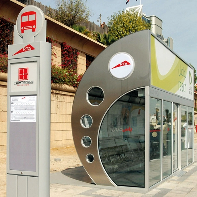 Modern Air Conditioning Bus Shelter for Advertising