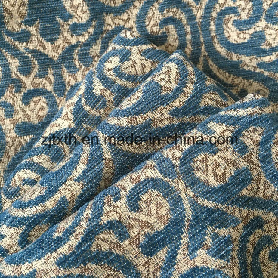 New Style Floral Chenille Sofa Fabric Jacquard Sofa Cloth in China