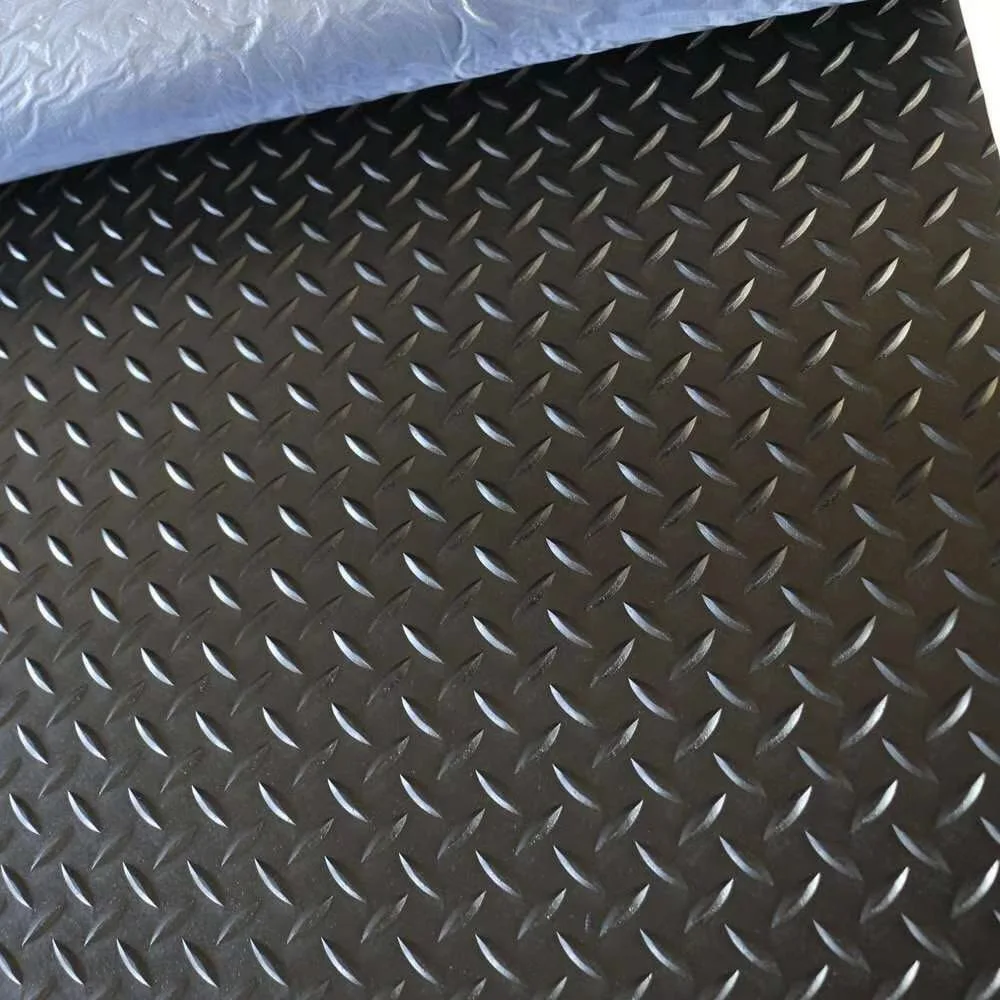 1.83mx10m Roll Anti Slip Willow/Diamond Pattern Rolled Mat Rubber Flooring Sheet