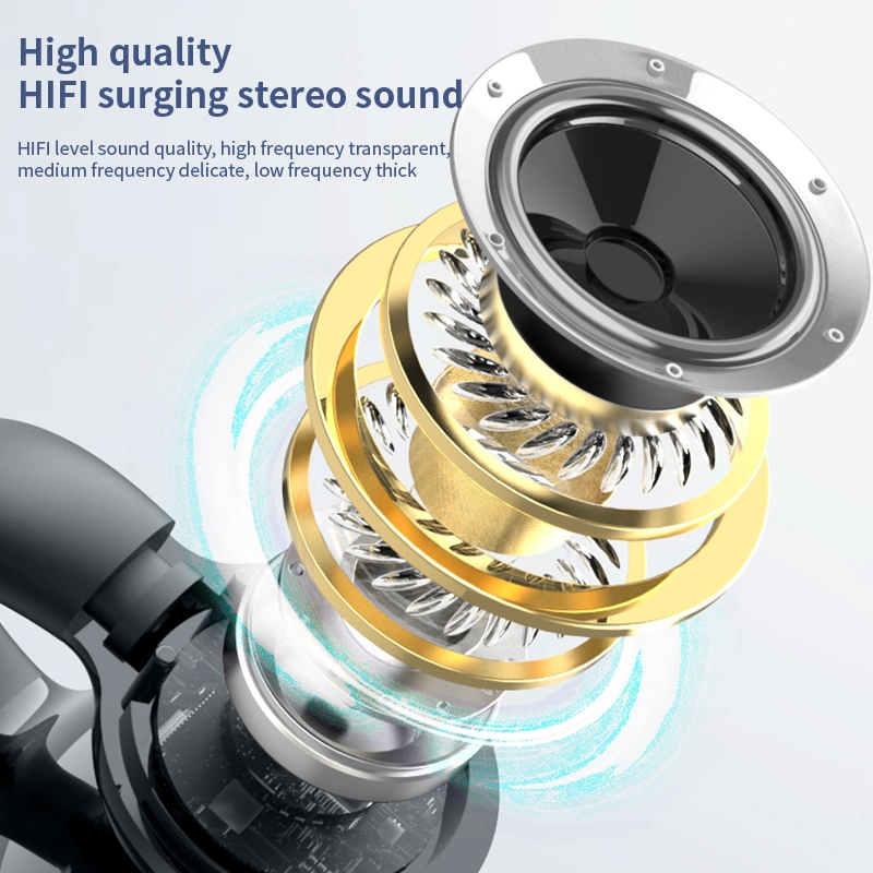 Yx09 Clip-on Single Ear Bluetooth Headset Stereo Business Style Wireless Headphones