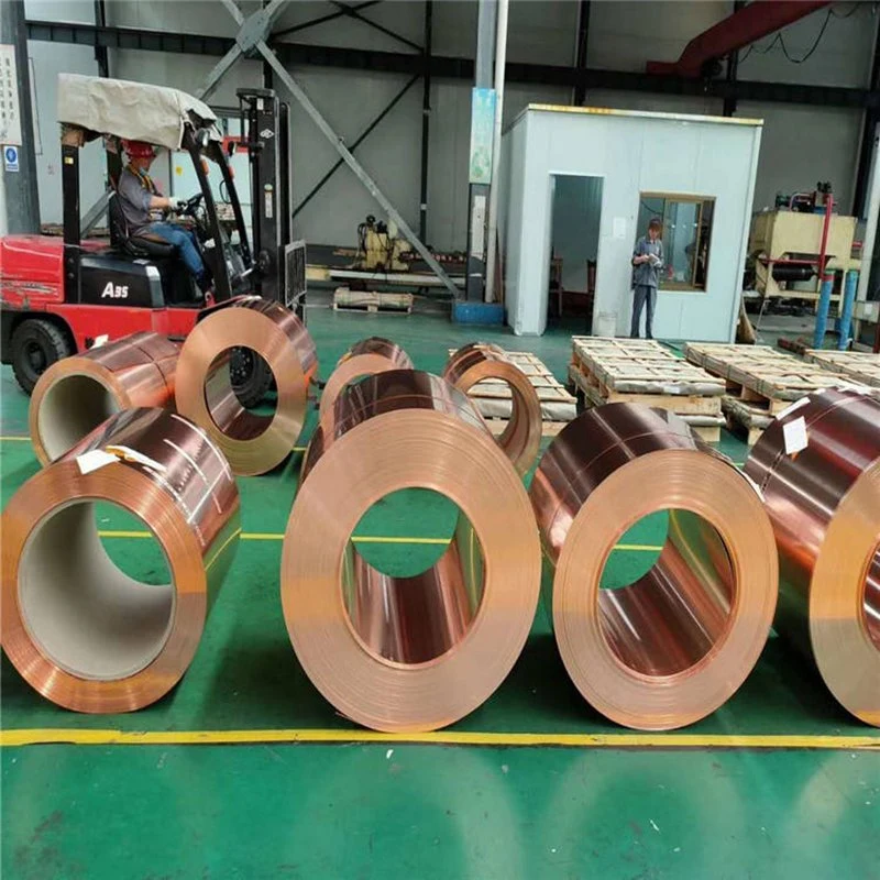 La fabricación de fábrica de Cu-Tira de cobre puro ETP Cu-Dhp Becu personalizado C17200 C17500 C27000 C17300 Bobinas de cobre