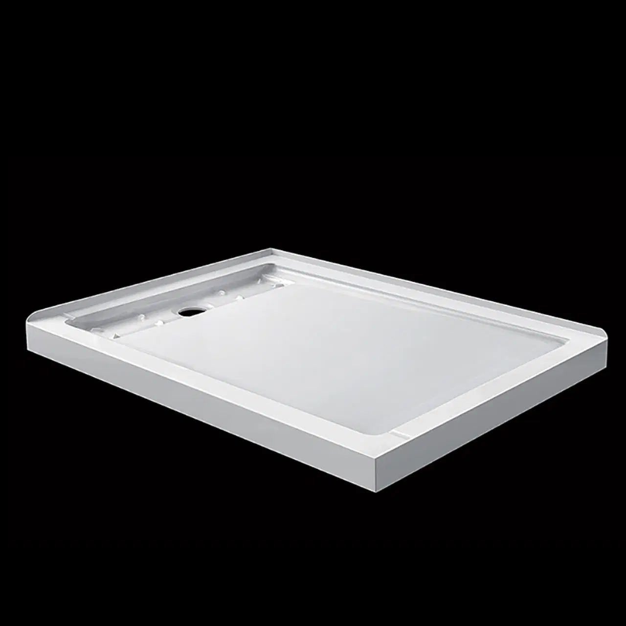 Hotaqi Factory 48''x36'' Anti-Slip Acrylic Hidden Side Drain Shower Pan