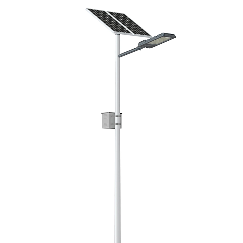 China Manufacturer Good Quality 9m Pole Double 70W LED Power Outdoor Split Solar Street Light Road Lamp with Hanging Gel Battery or Lithium Battery