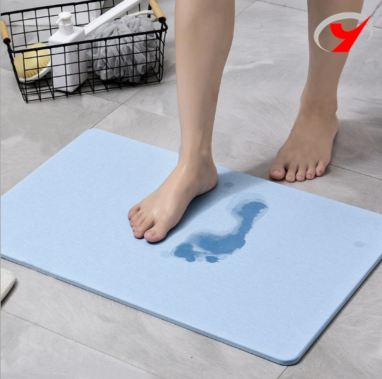 Absorción de agua seca rápido diatomita Non-Slip Alfombra de Baño