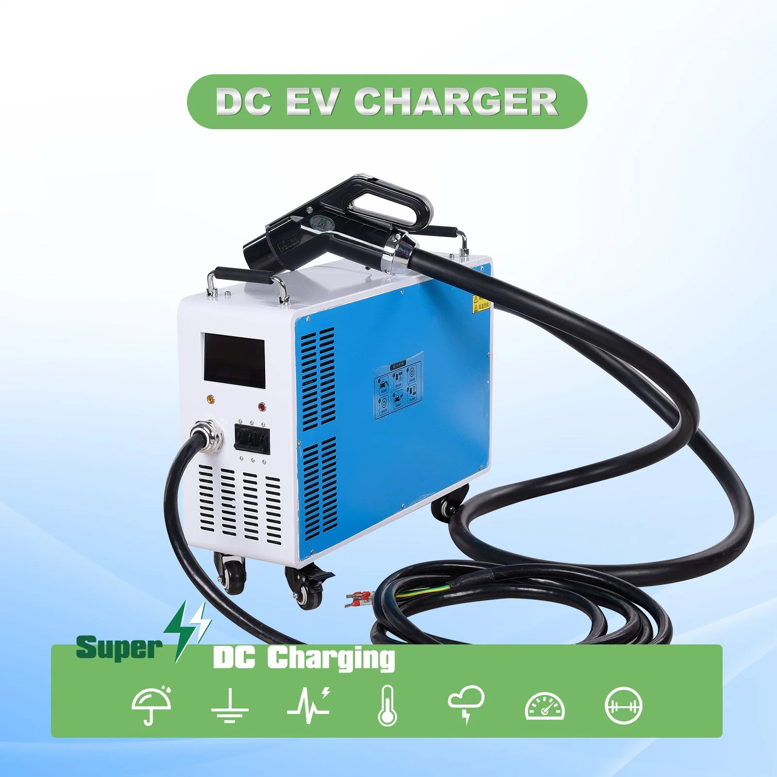 Station de charge portable DC Fast Movable pour voitures électriques CCS Station de charge EV 7 kW