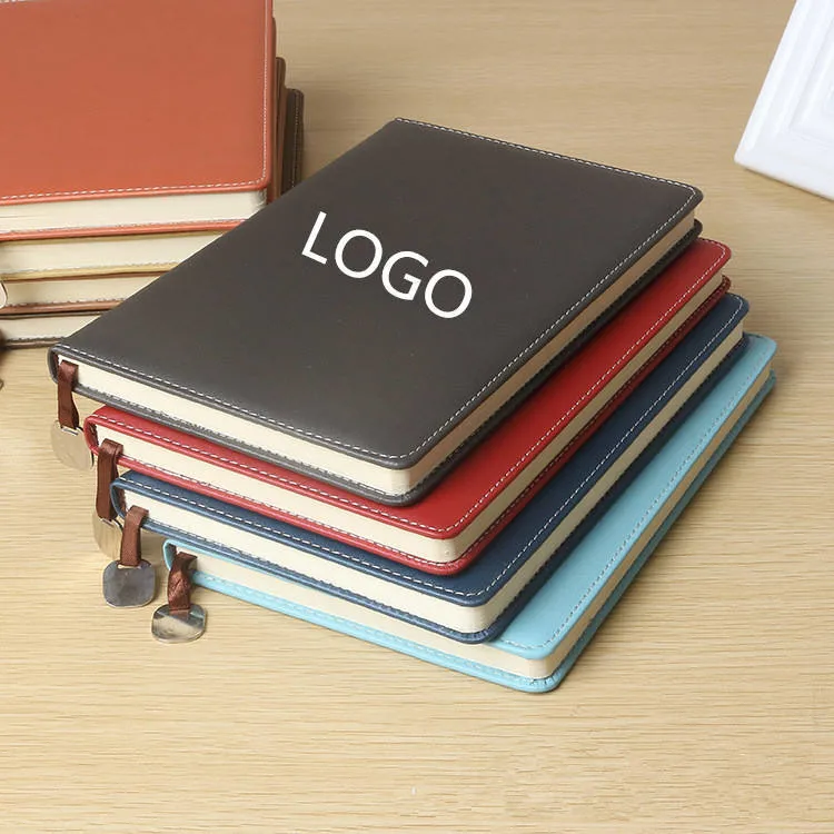 Logo Printing Multicolour Leather Notebook A4/A5 Hardcover Eco- Friendly Paper Notepad