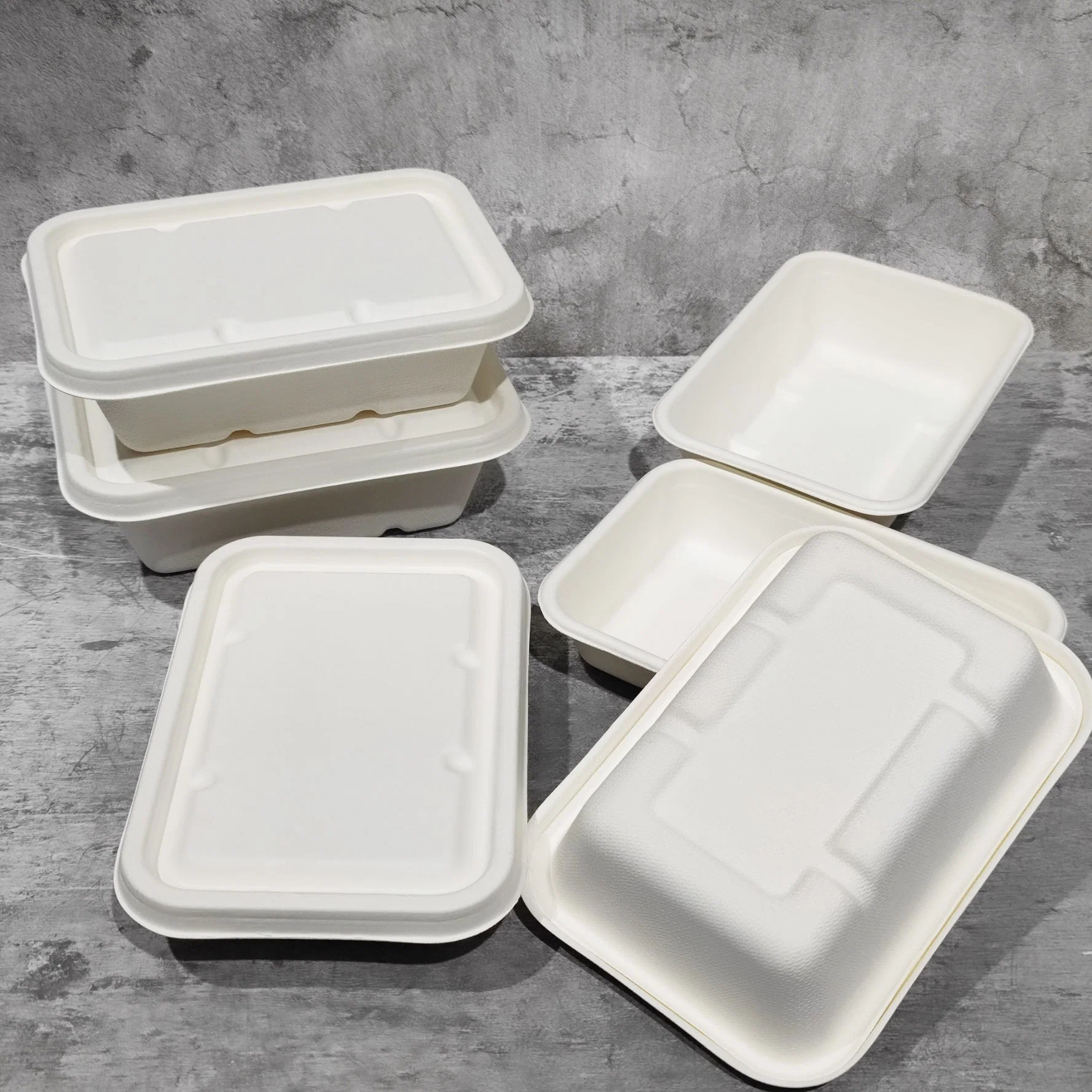 فرن ميكروويف سكر من ألياف Cane Bagasse Takeway الغذاء الغذاء الغذاء الغذاء الغذاء الغذاء الغذاء الغذاء لا يمكن التخلص منه تحضير وجبات الصندوق