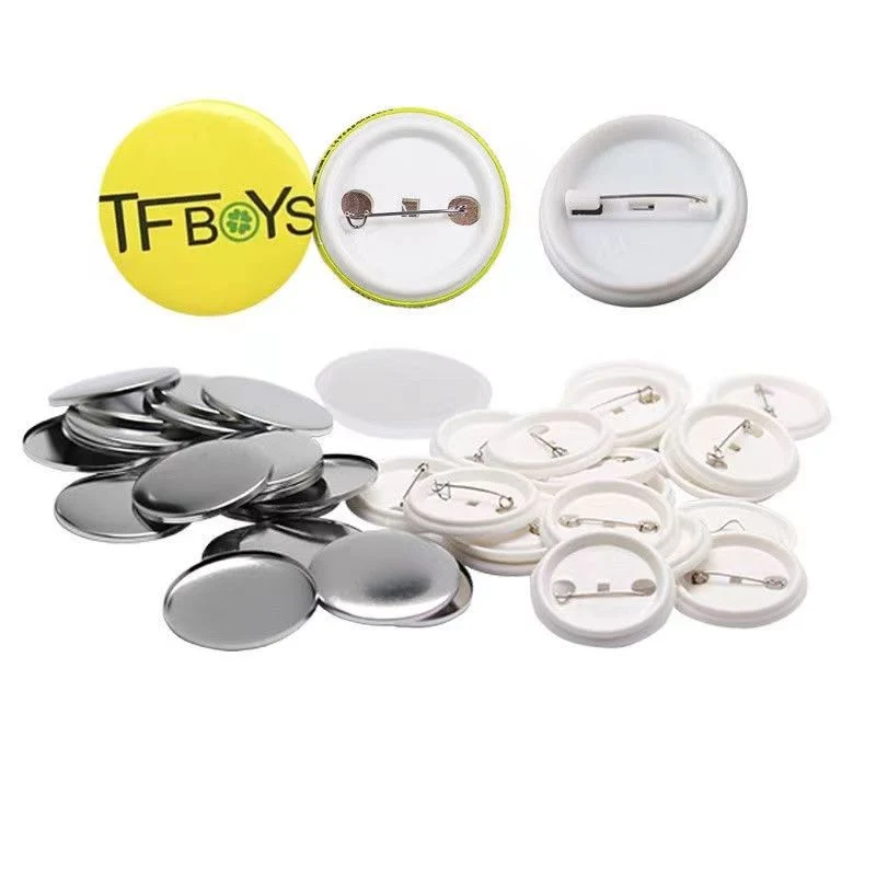 Round Badge Blank Button Pins Plastic Button Pin Back Cover 5.8cm DIY Button Parts Supplies for Button Maker Machine Craft Activities