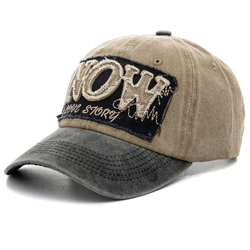 Casquette de baseball vintage en patch tissé pour hommes et femmes, ajustable, décontractée, idéale pour les activités en plein air, personnalisée, pour les sports.