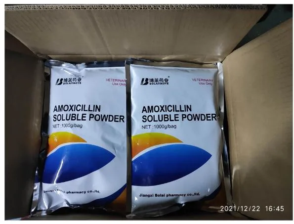 بولاي 10%/30%/50% أموكسيلين المياه Soluble Powder Antibiotic Drug for Animals