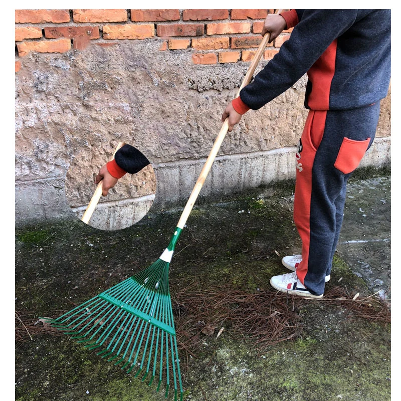 22 Zähne Heavy Duty Stahl Garten Rechen Kopf Rasen Blätter Laubgras Weed Cleaner - Gartengeräte (Griff nicht enthalten) Wyz12044