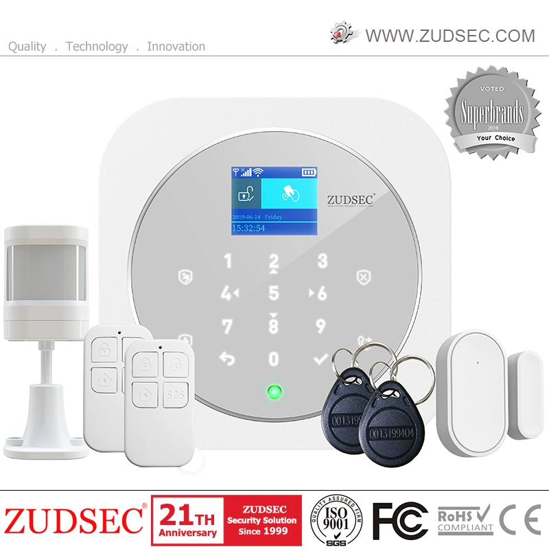 GSM WiFi Wireless Home Burglar Alarm with APP Control & Touch Keypad