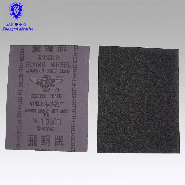 Black Emery Soldier Flywheel Brand Semi-Resin Alumina Sand Cloth Iron Emery Cloth