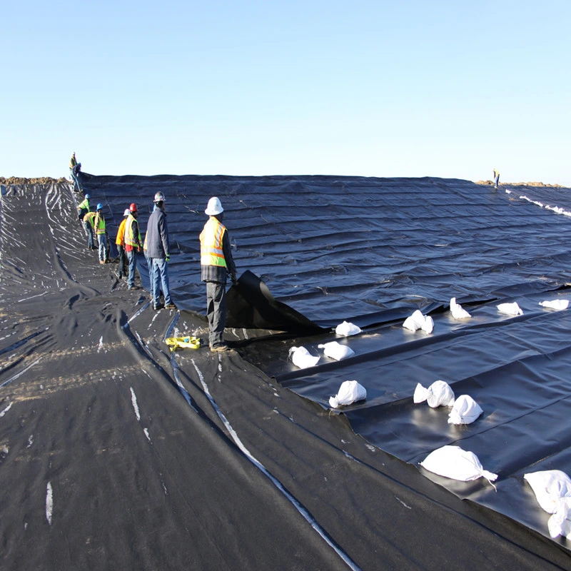 Solo 0,5mm hojas de plástico gruesas HDPE Dam Liner Geomembrana impermeable Revestimientos