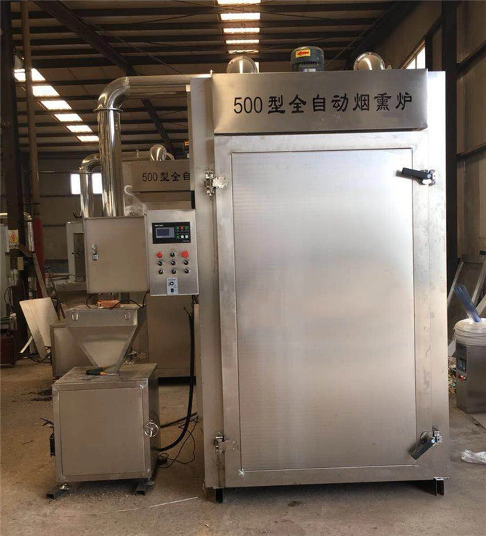 Meat Production Line Industrial Full Automatic Qzx-500 Steam-Heated Meat Smoker Smokehouse Smoke Oven for Sausage Hot Dog Salami