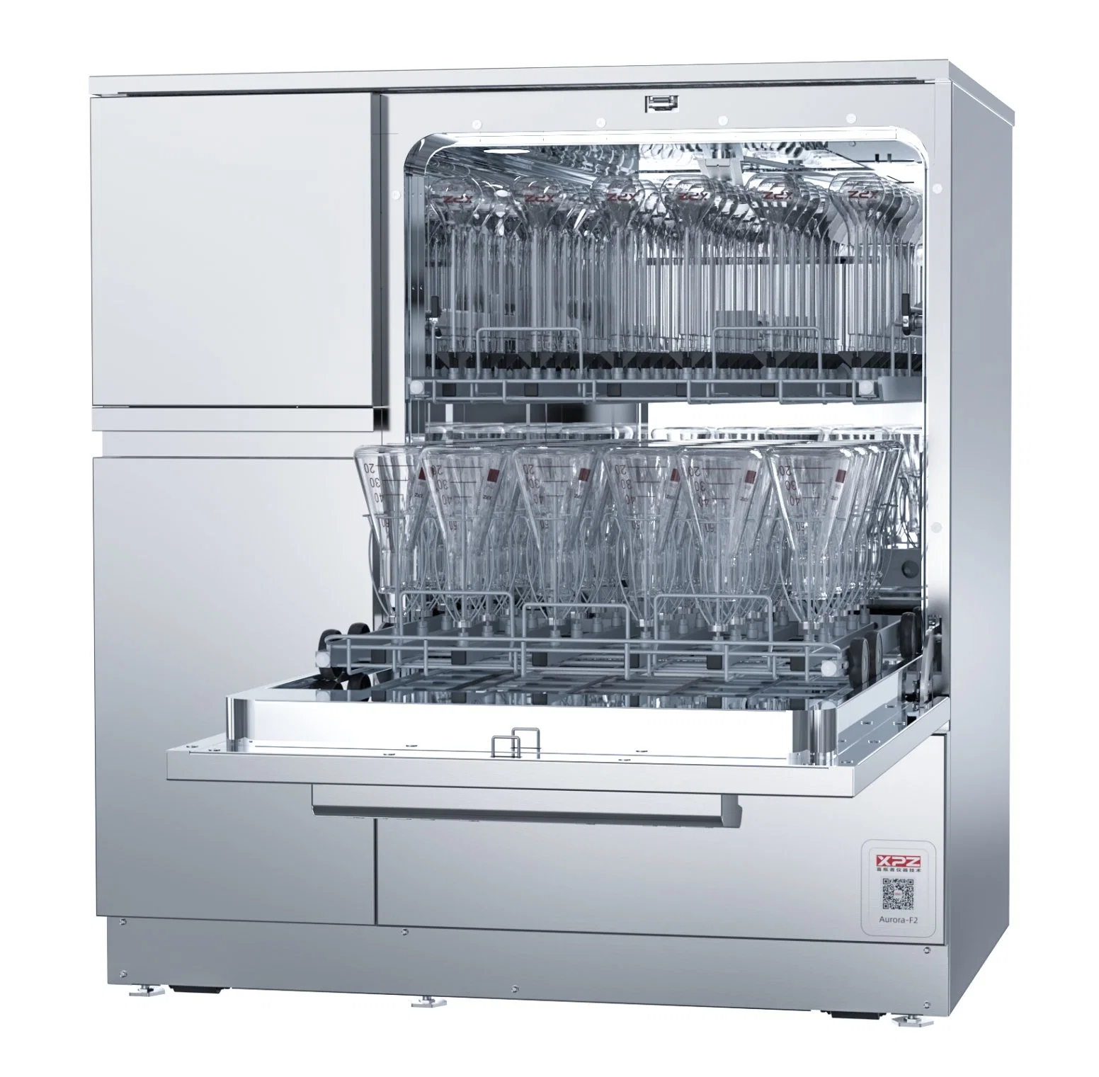 202L Automatic Laboratory Glassware Washing Machine for Cleaning Measuring Bottles, Volumetric Flasks and Other Glass Bottles with in-Situ Drying Function