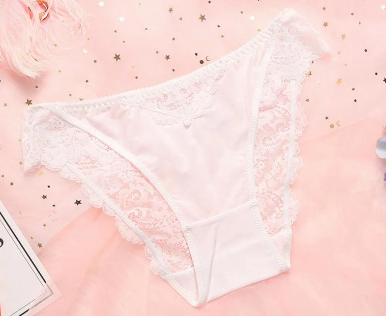 Women Sexy Satin Panty Underwear with Lace