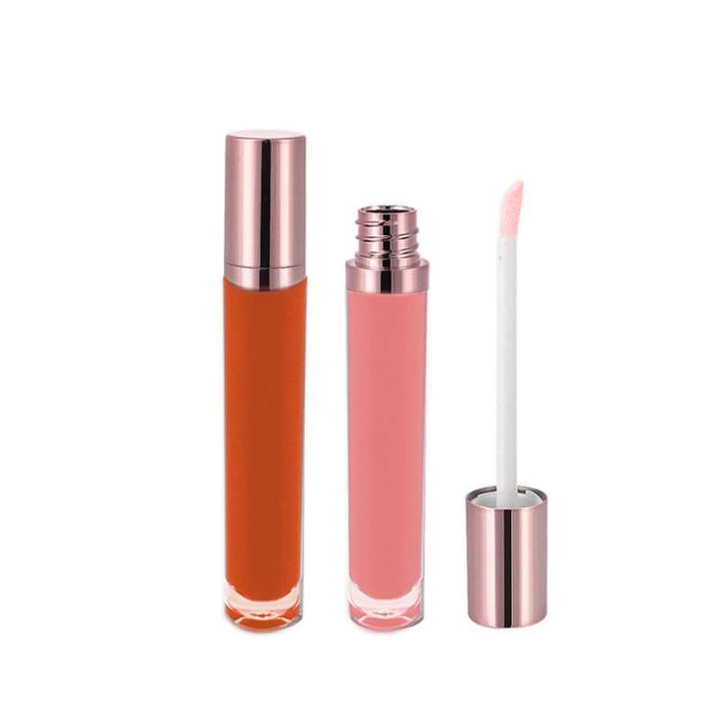 OEM Rosa Gold Lip Glaze Mosaturizing Lip Gloss larga duración Maquillaje de salud a todo color