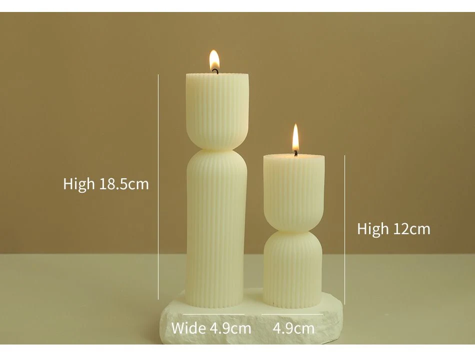 New Wholesale Factory Eco Friendly Smokeless Ins Geometric Shaped Scented Candle for Home Decor