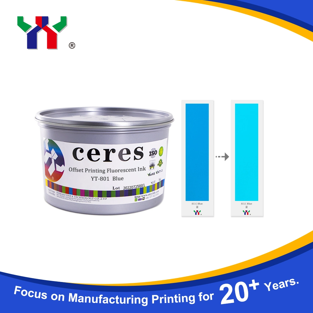 [Manufacturer] Ceres High Quality Pantone UV Fluorescent Ink, Yt-807 Magenta Color, 1kg/Can