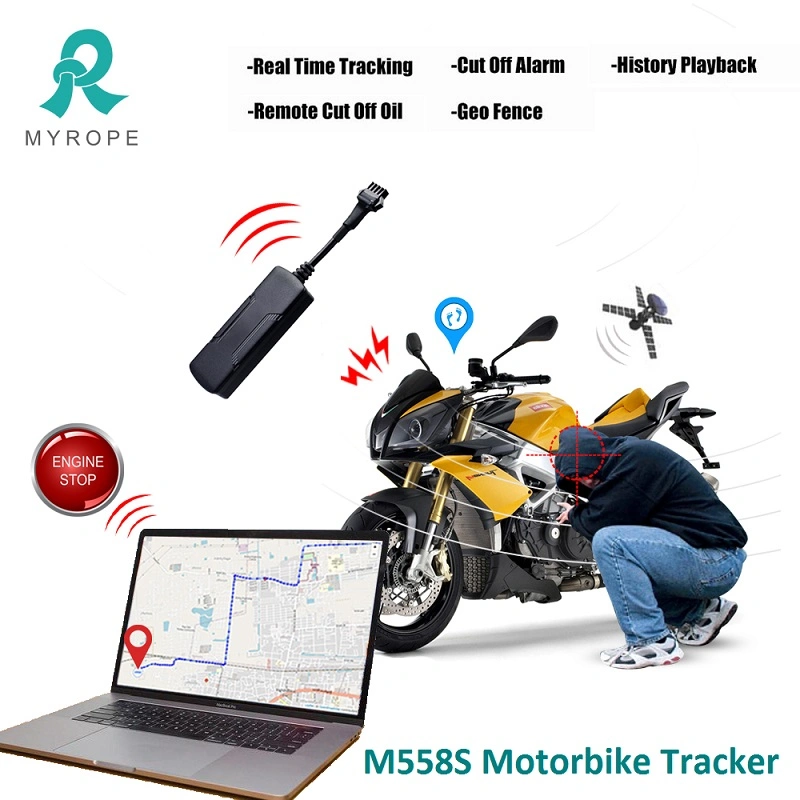 Rope Track Small GPS Tracker for Motorcycle Security Alarm Fleet Management System