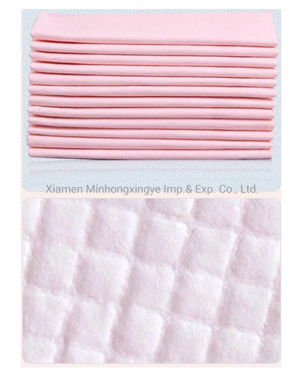 Pink Color Adult Disposable Underpad Free Sample Manufacturersincontinence Bed Pad for Elder