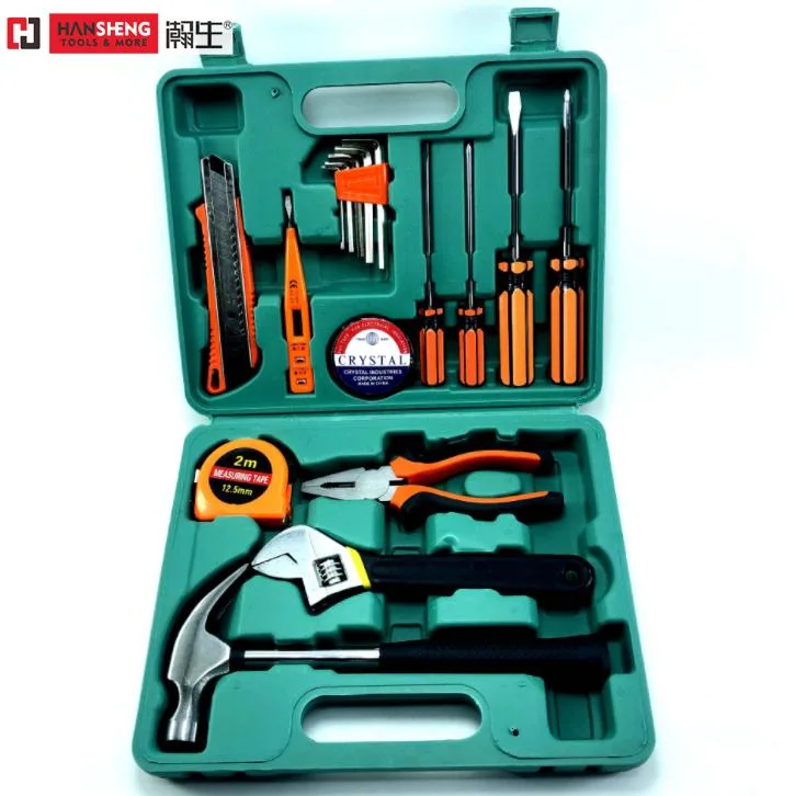 12, 16, PCS Household Set Tools, Aluminum Alloy Toolbox, Combination, Set, Gift Tools, Made of Carbon Steel, Polish, Pliers, Wire Clamp, Hammer, Wrench, Snips