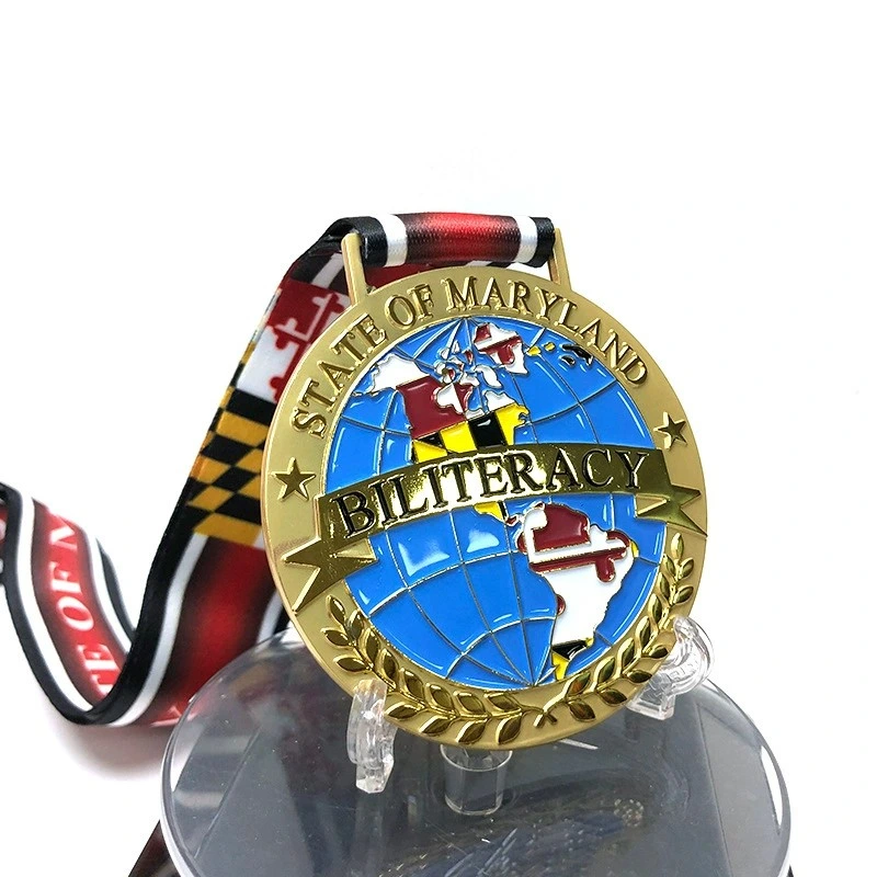 Wholesale/Supplier Custom Zinc Alloy Metal 3D Sport Running Souvenir Gold Medals