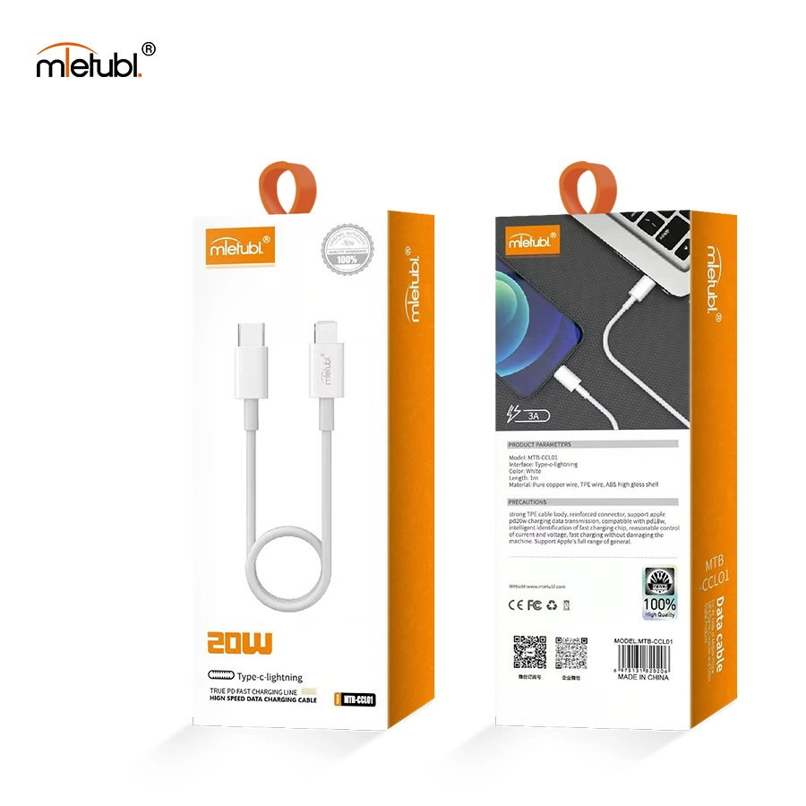 2022 Mietubl Mobile Phone Data Cable 1m 3FT 18W 20W Pd Fast Charger Type C to Lightning Cable for iPhone14/14PRO/14 PRO Max