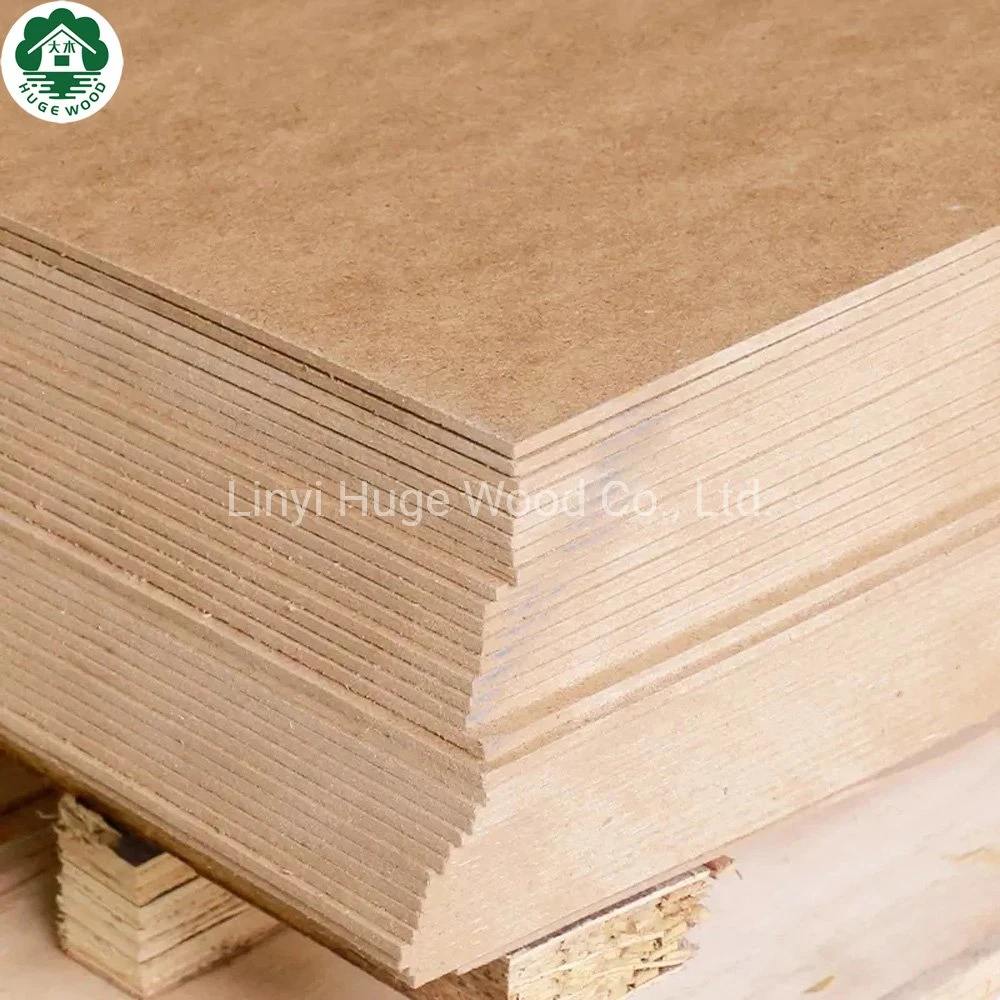 18mm Tabla MDF de Alta densidad Media Fibra de Madera de Alta densidad brillante Precio MDF resistente al fuego y a la humedad