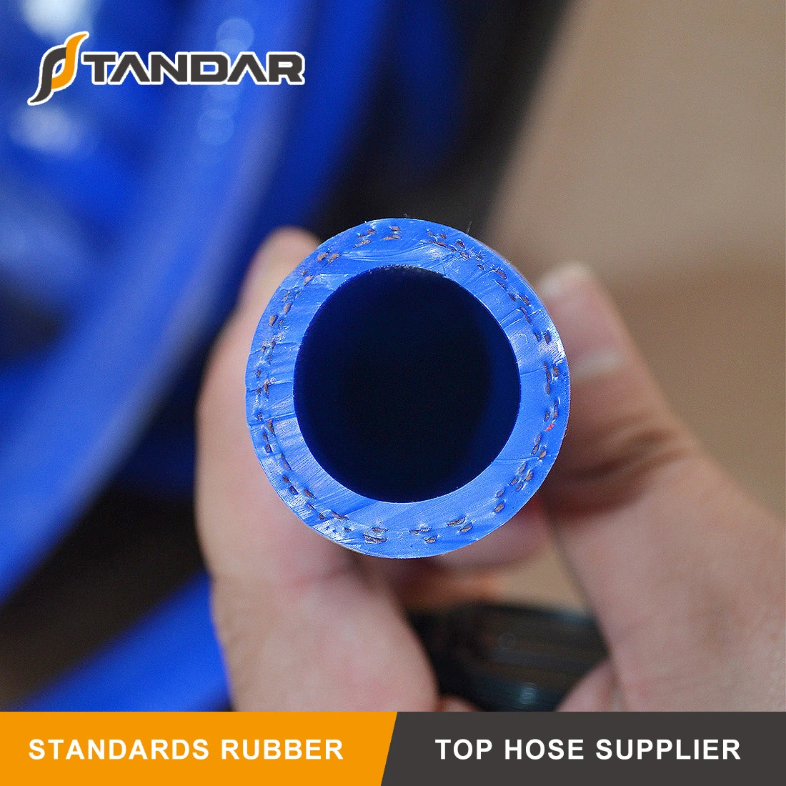 Blue Abrasion Resistant Meter Straight Rubber Silicone Hose