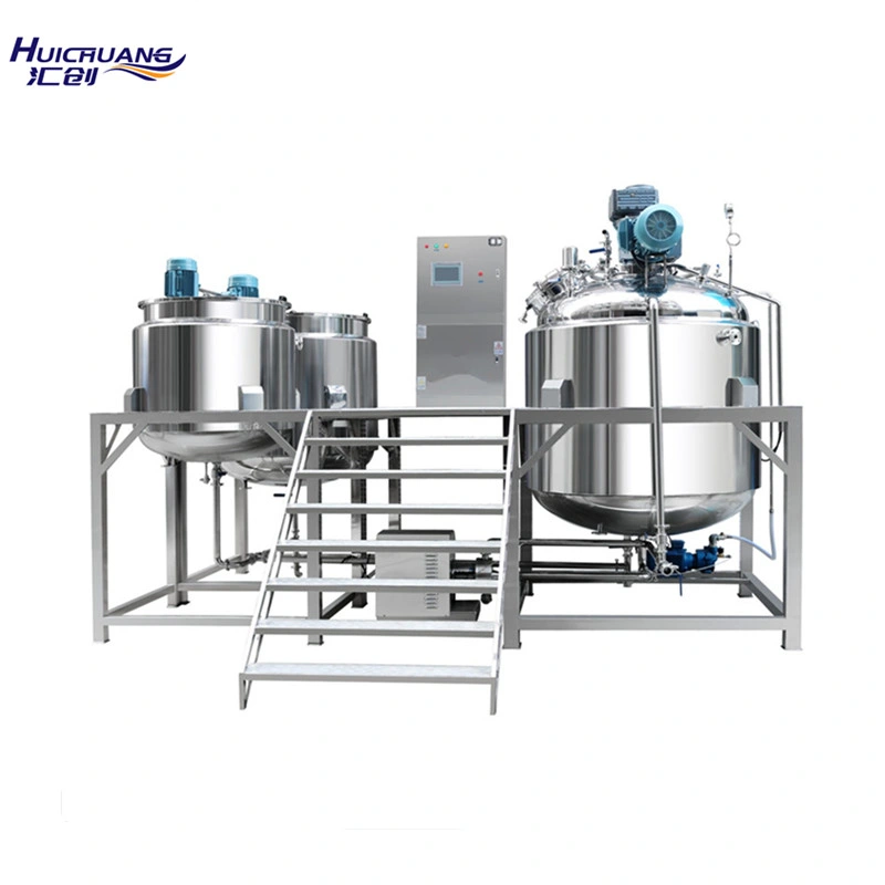 Fabriqué en Chine 500L&amp;1000L en acier inoxydable émulsifiant Mixingtank soins pour la peau Fabrication de crème Equipement cuve de mélange émulsifiant