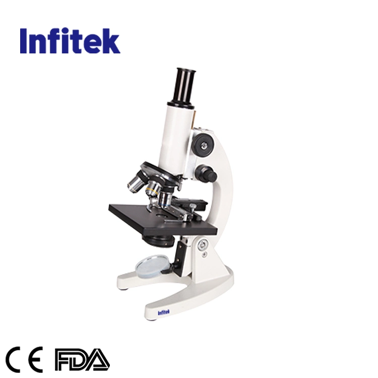 Infitek 100x-1600X Monocular Student MicroScope Teaching MicroScope مع CE FDA