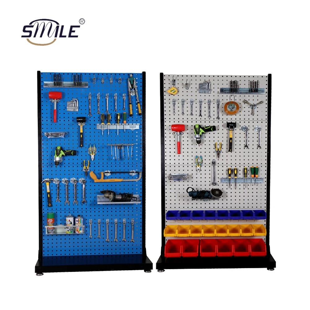 Paquete de Pegboard Metal sonrisa mostrar las extensiones de almacén de Rack de soporte de pantalla