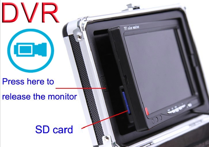 Caméra de surveillance sous-marin 7'' Moniteur d'enregistrement vidéo DVR 7J3