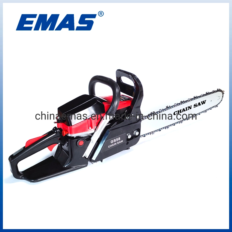 Emas 58cc Gasoline Garden Tools Chainsaw Economical Type