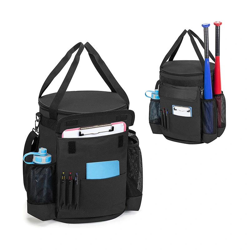 Wholesale Softball Cover Organizer Tote Baseball Bucket Bag with Multi Pockets